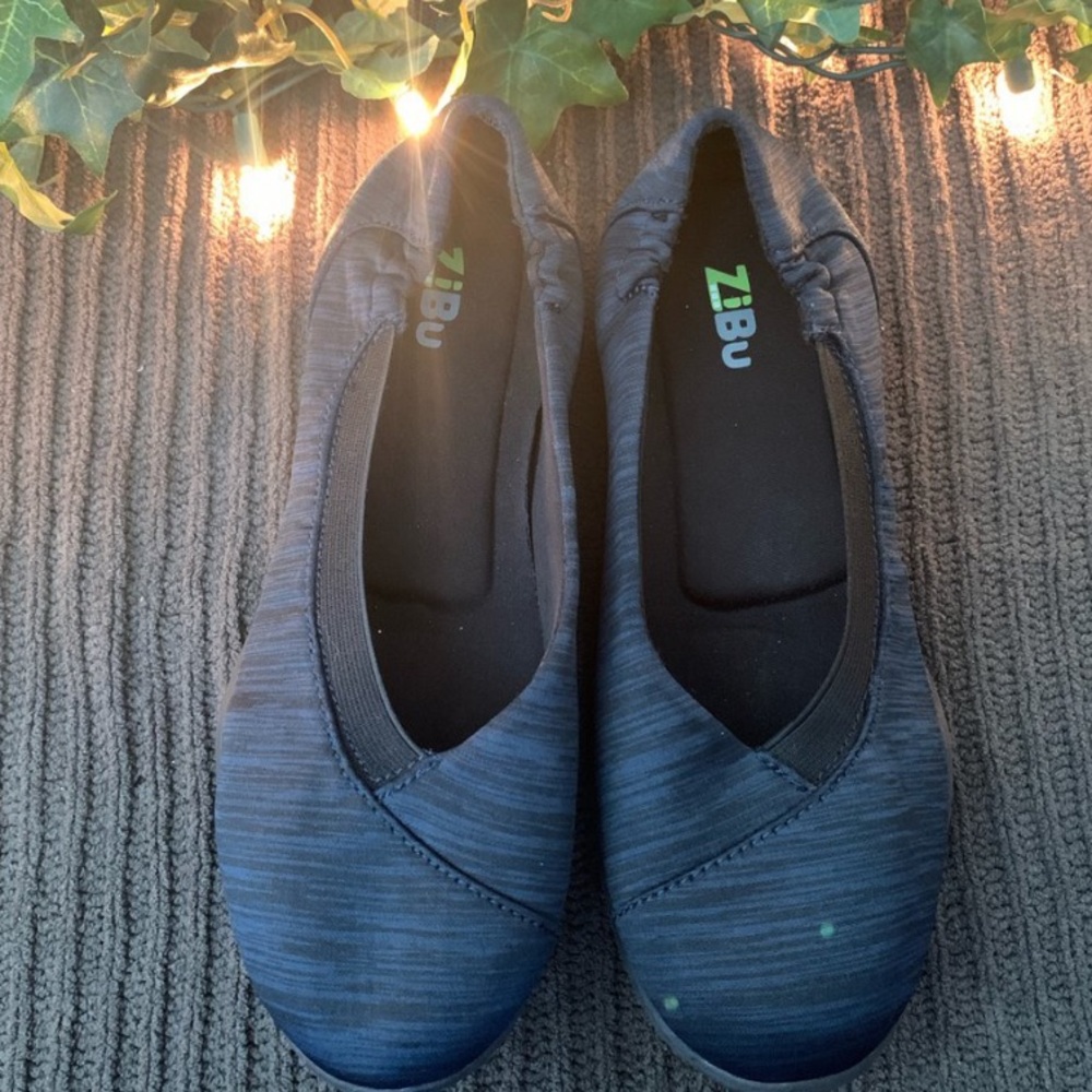 Navy blue slip on shoes